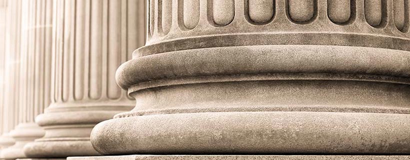 pillars on a building